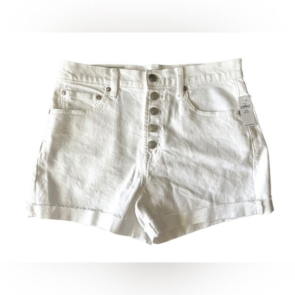 Gap white button fly high rise denim cut if shorts Size 28/6 - Picture 1 of 5